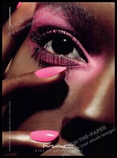 MAC 2010s Magazine Print Advertisement 2013 Cosmetics Pink Nails Eyes Closeup picture