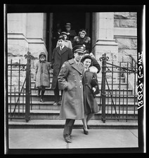 New York NY 1943 Italian Americans leaving St Dominick's Church New Year's Day picture