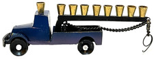 Vintage Hanukkah Menorah Tow Truck Wrecker Judaica Judaism Jewish Hebrew Israel picture