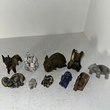 Vintage Elephant Animal Figure Figurine Lot Of 10 From Around the World picture