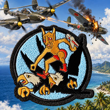 USAAF 339TH FIGHTER SQUADRON 5 INCH SQUADRON PATCH- CHINILLE picture
