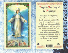 Prayer to Our Lady of the Highway - Laminated Holy Card HC9-511E picture