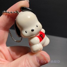 VTG Sanrio Pochacco Puffy 3D Mascot Keychain Figure Rare Clean Heisei 1992 90s picture