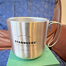 Starbucks Stainless Steel Mug/Cup W/Logo in Green Gift Box GREAT FOR OFFICE&HOME picture