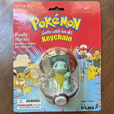 Basic Fun Pokémon Squirtle Clip-On Keychain Multicolor MPN 753-0 picture