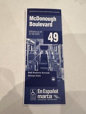 MARTA Bus Route 49 Map - McDonough Boulevard Schedule picture