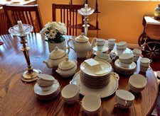 71 pc Richard Ginori Perugia Teapot Teacup Saucer Cream Sugar Set Italy  picture