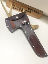 Custom {western Style}- Hatchet / Knife Combo Leather Sheath- USA Made picture