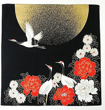 Furoshiki Japanese Traditional Wrapping Cloth Tapestry Made in Japan, Moon picture