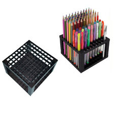 96 Hole Plastic Pencil &Brush Holder Black Desk Clean Tools for Art Brushes Pen picture