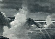 1880s Engraved View Of Niagara Falls Fab #7A picture