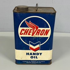 VTG Chevron Handy Oil 1 Gallon Can Standard Oil Co California Winged 1948 Logo picture