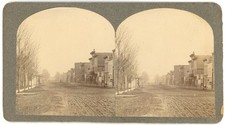 MICHIGAN STEREOVIEW - Bangor - Monroe Street - Will Funk c1901 RARE picture