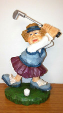 The Golfer Lady 6 inch Figurine 1998 David Frykman Coynes DF 3084 picture