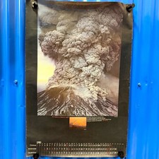 1980 1981 Mt St Helens Eruption Calendar Poster Set of 4 Vintage Volcano Photos picture