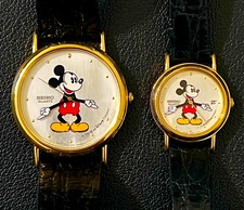 Vintage Seiko Mickey Mouse Matching His & Hers Watches – Set of 2 picture