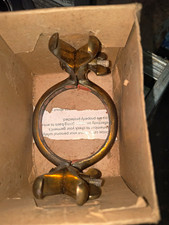 Ford Vintage Brass Steering Wheel Spinner Knob Gold Tone w/ Original Box picture