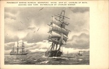 Searsport ME Ship St. Charles of Bath c1910s Vintage Postcard picture
