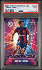 LAMINE YAMAL 2023/24 Topps Chrome UEFA Wonderkids RC #WK3 PSA 9 picture