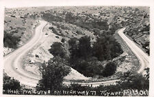 Hair Pin Curve, Highway 77, Tyner Falls, OK, Early Real Photo Postcard, Unused  picture
