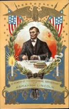 Abraham Lincoln centennial memorial c1909 Vintage Postcard picture