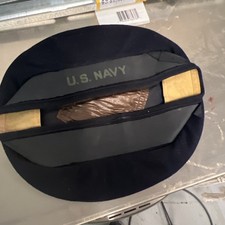 WWII US Navy Donald Duck Style Black Wool Hat picture
