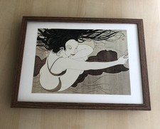 kj Framed Item Yoshio Okada Swimsuit Woman Showa Retro Rare Vintage Japan picture