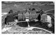 MONTANA RPPC REAL PHOTO POSTCARD: AERIAL VIEW OF CARROLL COLLEGE, HELENA, MT picture