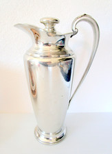 Large Vintage Lunt Pewter Pitcher with Lid Ornate Ice Guard Handmade USA 13.5