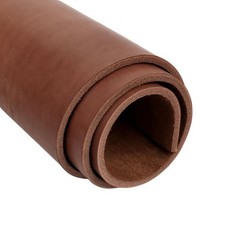 Full Grain Leather Sheet, 4-5mm Thick, Brown Leather, Vegetable Tanned Leathe... picture