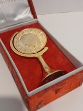 Chinese Commemorative Medallion - Deng Xiaoping Former Leader - 24ct Gold Plated picture