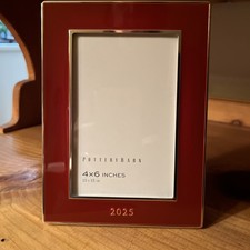 Pottery Barn RED 2025 Enamel Frame for 4x6 Photo Rectangular New In Box picture