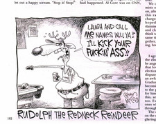 Glenn McCoy Playboy Cartoon Comic Illustr Rudolph the Redneck Reindeer Christmas picture