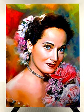 Merle Oberon 12/50 Limited Edition Signed Edward Vela card (Hollywood) picture