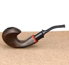 1pcs Handmade Wooden Pipe Ebony Wood Bent Long Creative Pipe Smoking Accessory picture