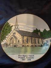 Vintage Prospect KY First Baptist Church Collector Plate 1927-1978 Gold Trim... picture
