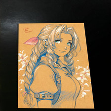 Aerith Gainsborough Art Print 8.5x11 Art by Keyeske picture