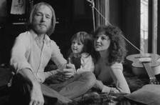 Mike Sarne with his wife Tanya and their daughter Claudia 1973 OLD PHOTO picture