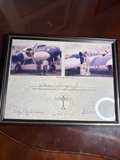 Vintage United Airlines Boeing 247D Last Flight Certificate Photos & Pilot 50-21 picture