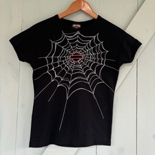 Harley-Davidson Women’s Slim-Fit Medium Spider Web Black Graphic T-Shirt picture