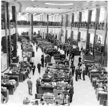 View of underwriting room of Lloyds of London London England 1960 Old Photo picture