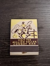 Million Dollar Cowboy Bar Chuck Wagon Cafe circa 1950s Matchbook picture