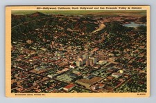 Hollywood CA-California Aerial View Of City And San Fernando Vintage Postcard picture