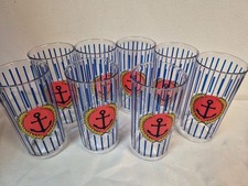VTG  J. G. Hook  8  Nautical Acrylic Tumblers 6.5