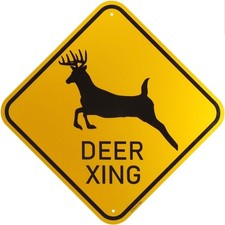 Weatherproof 12x12 Reflective Deer Crossing Sign - Safety and Style Combined picture