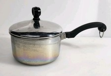 Vintage Farberware 1 Qt Saucepan With Lid Pot Stainless Steel Aluminum Clad USA picture