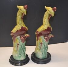 Pair of Antique/Vintage Phoenix Birds Porcelain Figurine picture