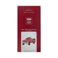 2021 Hallmark Fire Brigade 1966 Ford Fire Engine Ornament - 19th In Series picture