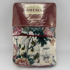 Vtg 1990s Fieldcrest Waverly Remember When 2 King Pillowcases Floral 200TC USA picture