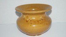 Vintage Glazed Ceramic Cuspidor Spittoon 5.5